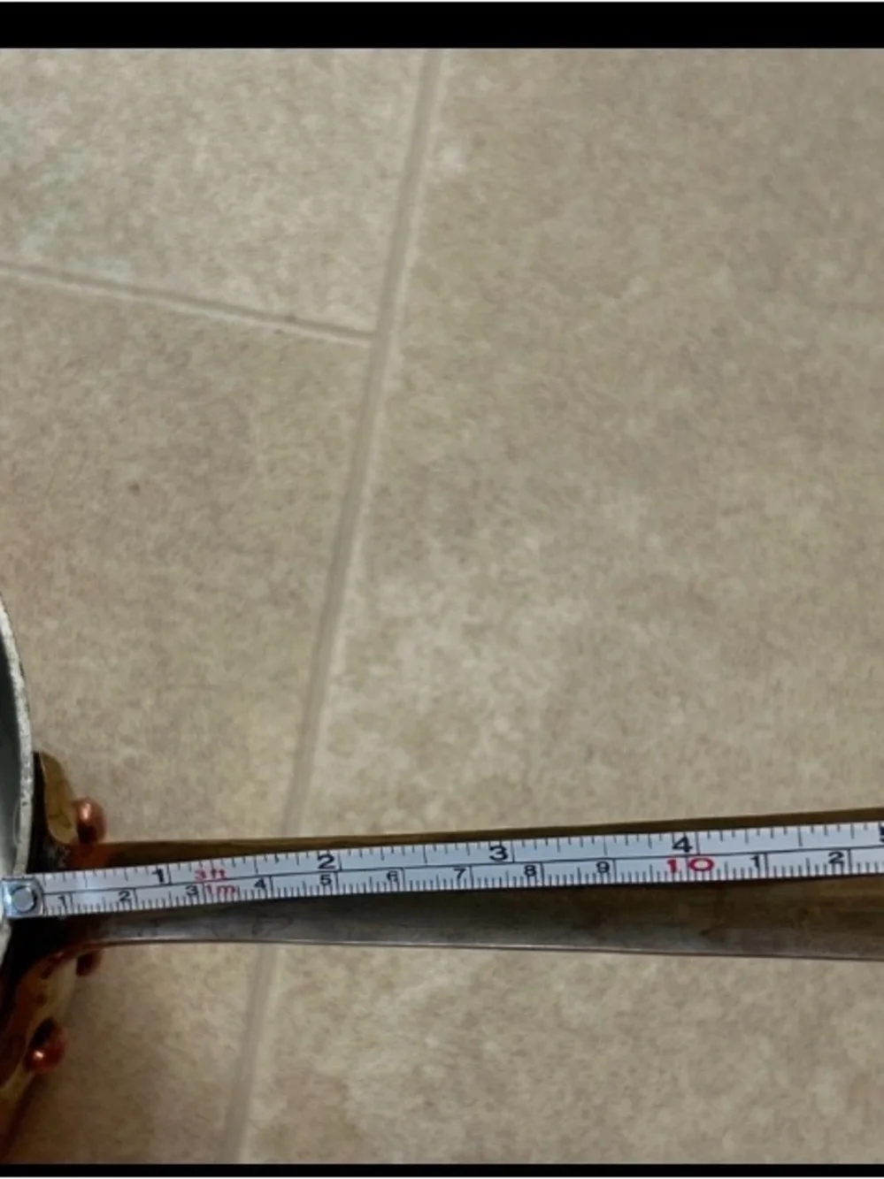 Made In France Copper Saucepan Pot 7.25 inch diameter Stylish Clean Cooking